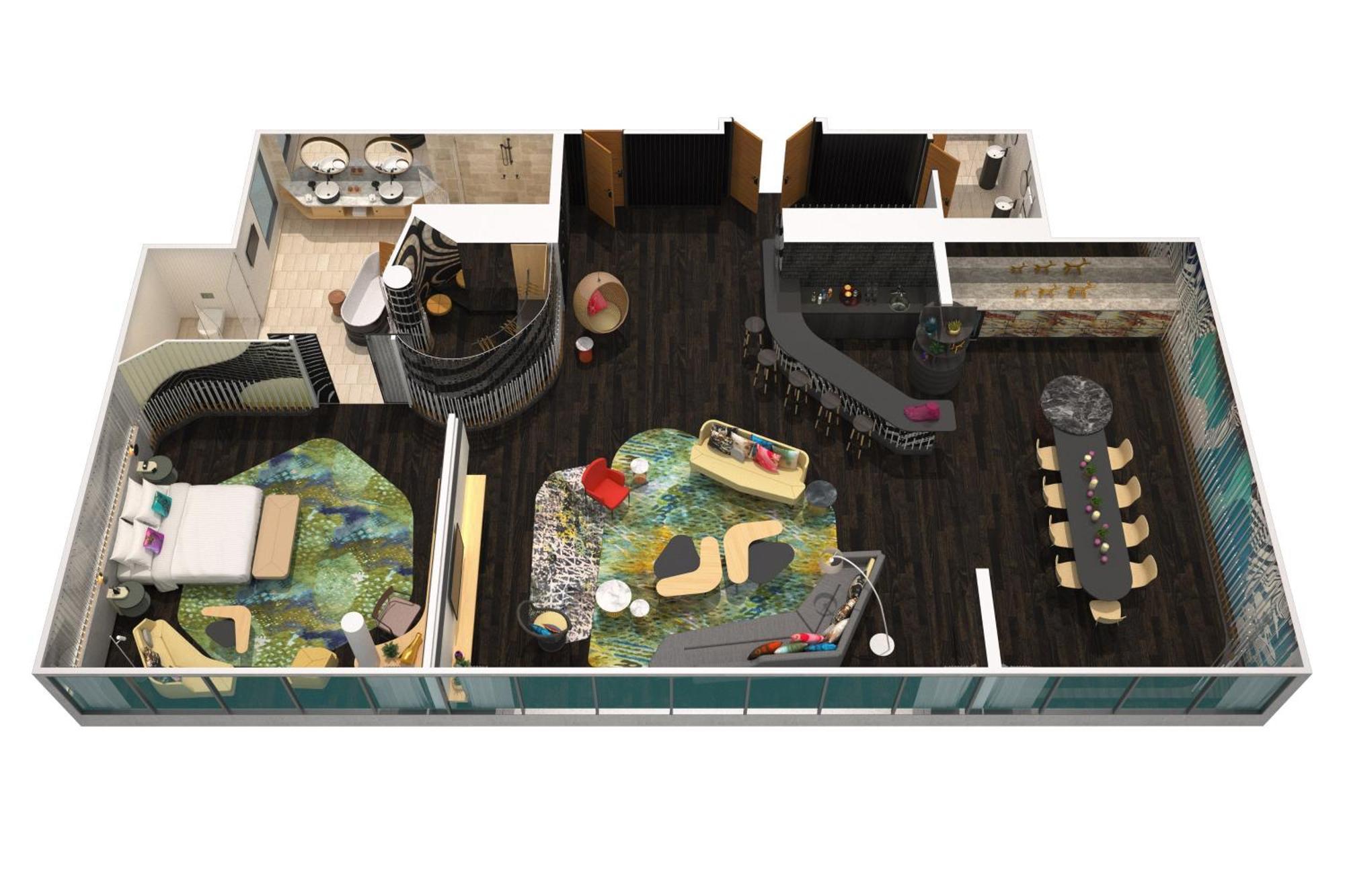 Hotel W Brisbane Esterno foto 3D floor plan of the museum